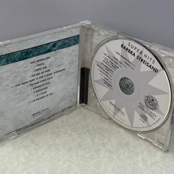 Barbra Streisand: Super Hits (CD 2007 Sony)Pop Music Album The Way We Were‎ - Picture 3 of 4